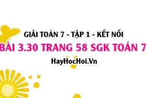 Giải bài 3.30 trang 58 Toán 7 Tập 1 SGK Kết nối tri thức